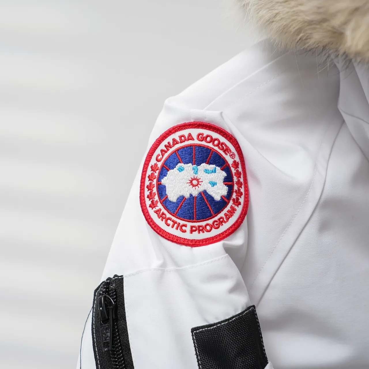 P760 CANADA GOOSE丨Canada Goose 02 hooded fur collar down jacket Color: Beichen White Size: XS-XL